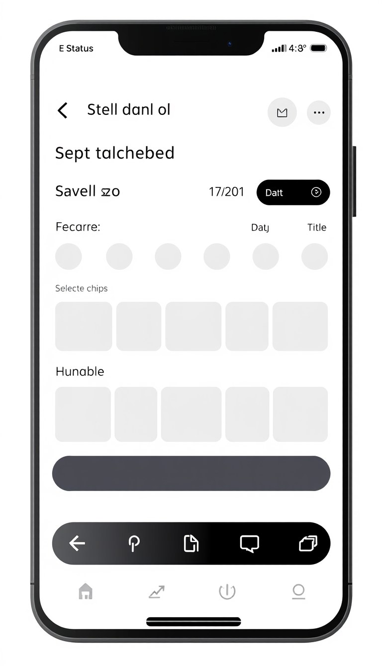 スマートフォンでの日報入力画面のイメージ